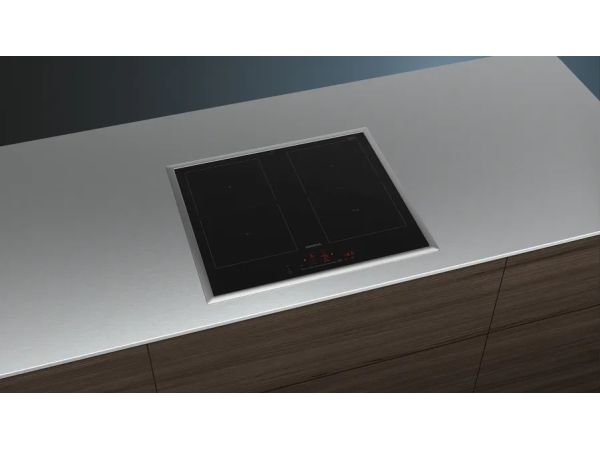 Siemens iQ500 ED645HQC1E, Sort, Rustfrit stål, Indbygget, 60 cm, Zone induktionskogeplade, Keramisk, 4 zone(s)