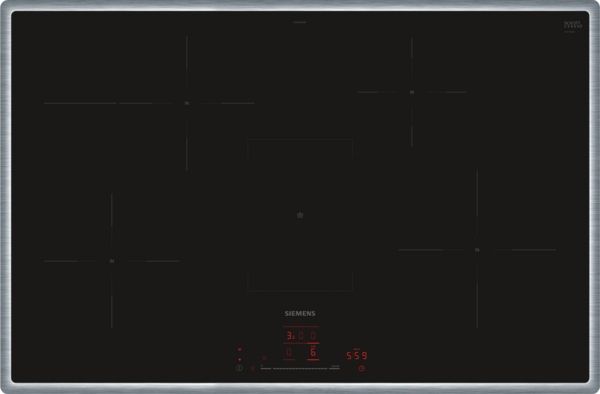 Siemens iQ300 EH845HFB1E, Sort, Indbygget, 80 cm, 4 zone(s), 4 zone(s), Mellem