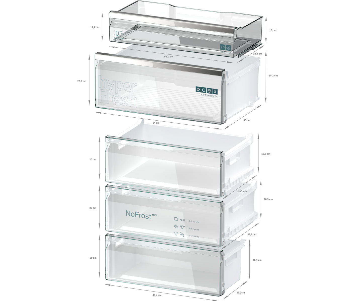 Siemens KG49NSBBF Fritstående kølefryseskab