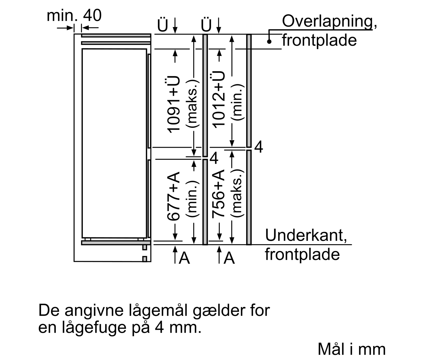 Siemens KI86VNSE0 Iq100 Integreret Køle-fryseskab