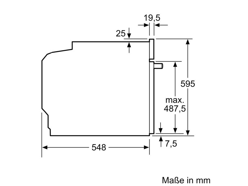 Siemens iQ500 HE278GBB4, Medium, Elektrisk ovn, 71 L, 71 L, 30 - 275 °C, Hydrolytisk + pyrolytisk
