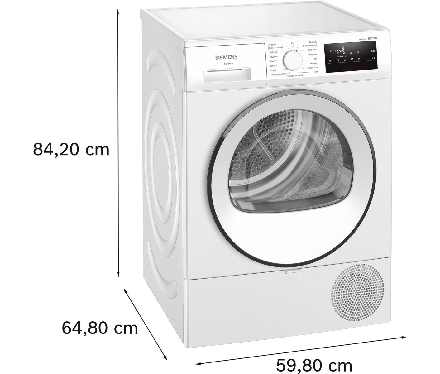 Siemens WT45HV0IDN Iq300 Kondenstørretumbler billede 3