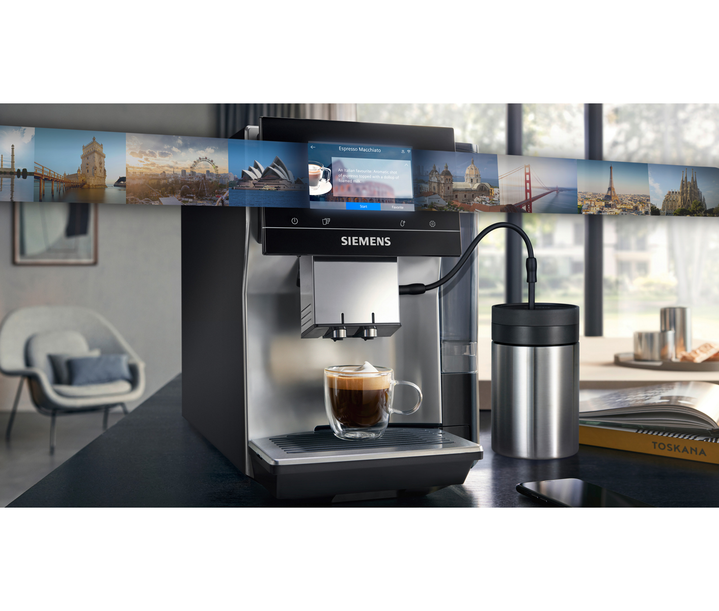 Siemens Fuldautomatisk Kaffema Skine, Eq700 Classic, Morgendi Espressomaskine billede 8