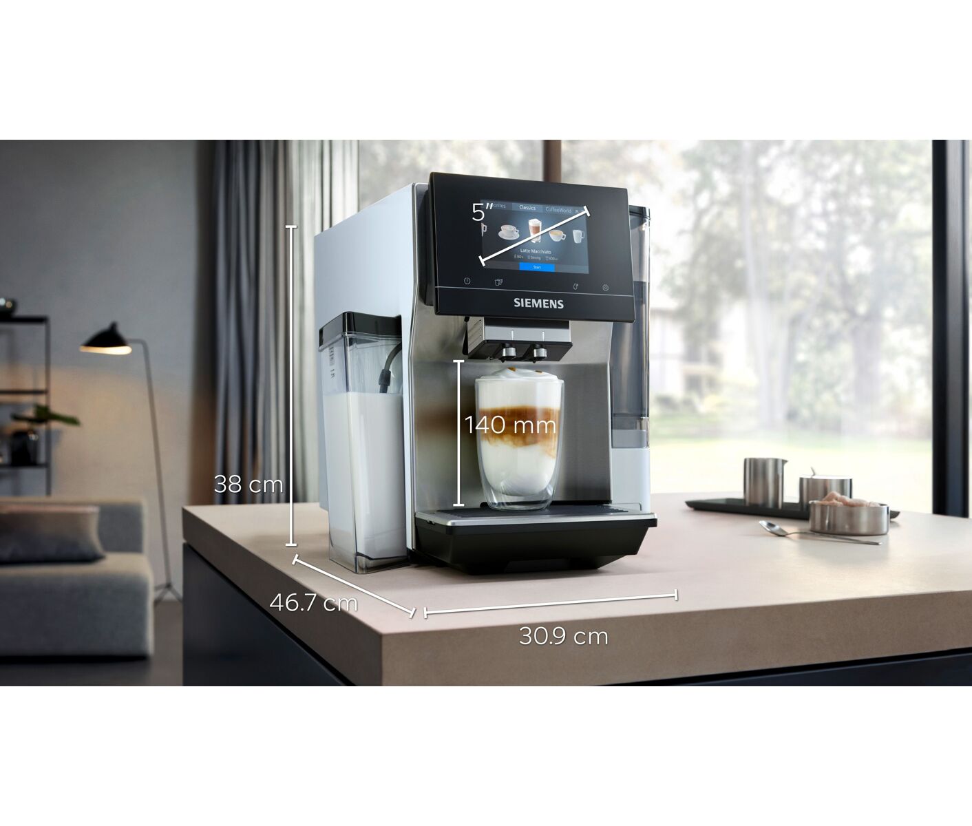 Siemens Fuldautomatisk Kaffemaskine, Eq700 Integral Espressomaskine billede 5