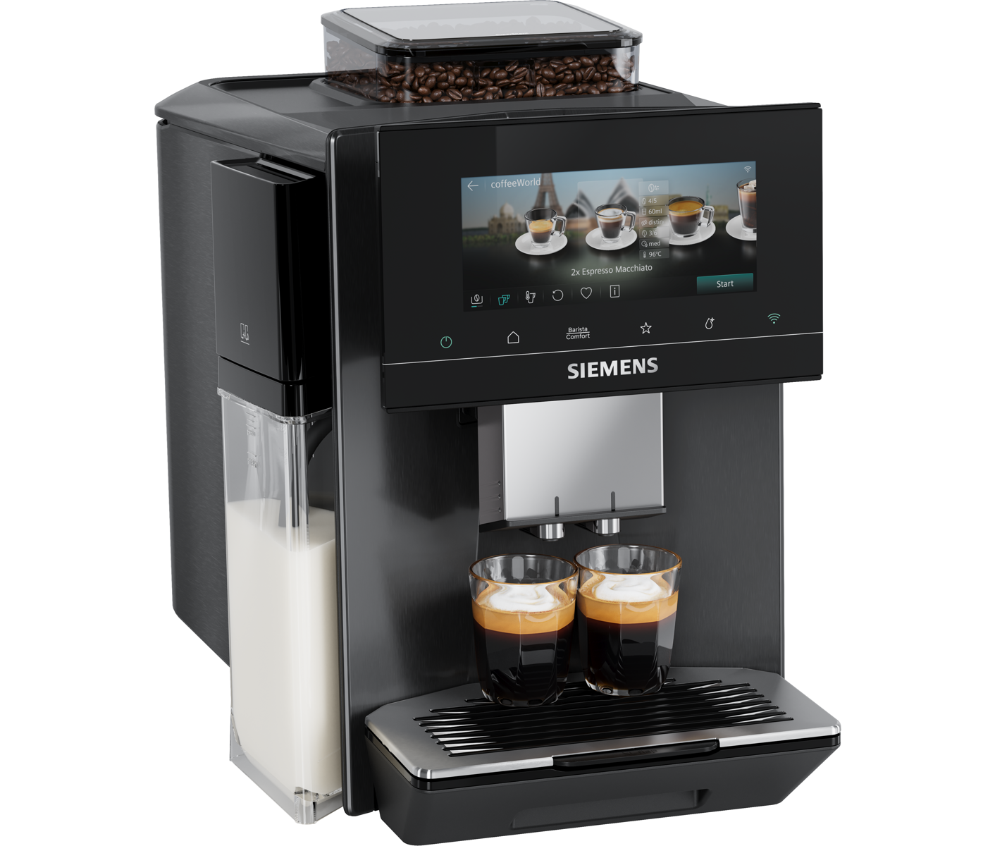Siemens TQ925EZ5 Eq900 Plus Dark Steel Espressomaskine billede 1
