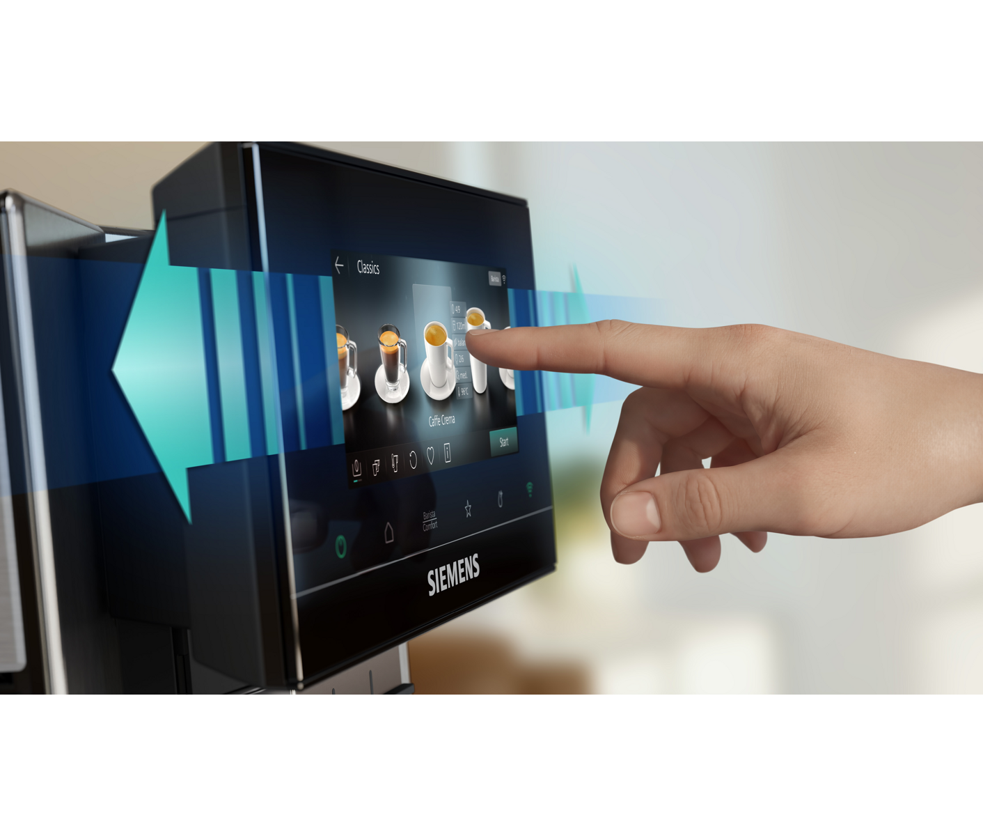 Siemens TQ925E03 Eq900 Steel Espressomaskine billede 4