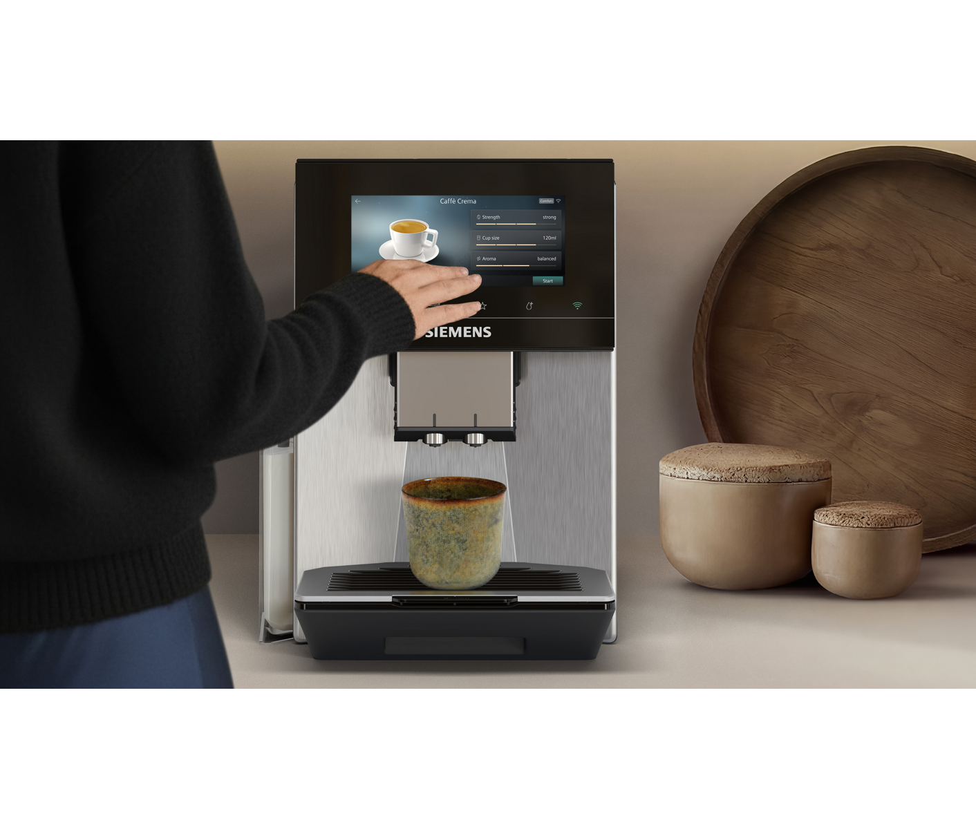 Siemens TQ923E43 Fuldautomatis K Kaffemaskine, Eq900 Iaroma, Espressomaskine