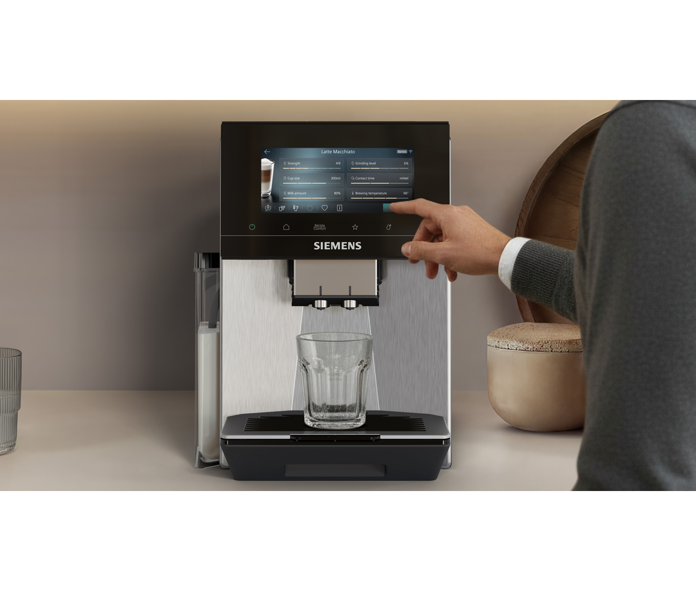 Siemens TQ923E43 Fuldautomatis K Kaffemaskine, Eq900 Iaroma, Espressomaskine