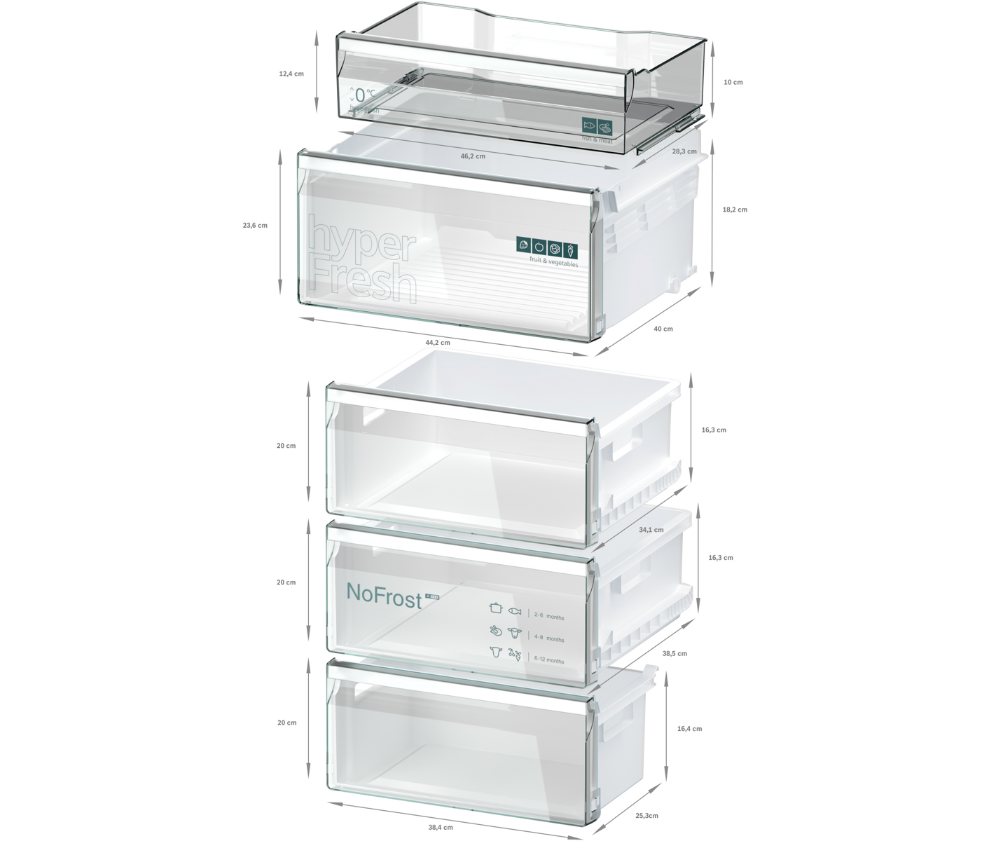 Siemens iQ300 kølefryseskab KG36NVICG (rustfrit stål) billede 5