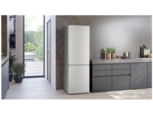 Siemens iQ300 KG36NVIBG, 321 L, SN-T, 9,5 kg/24t, B, Frisk zone, aflukke, Børstet stål