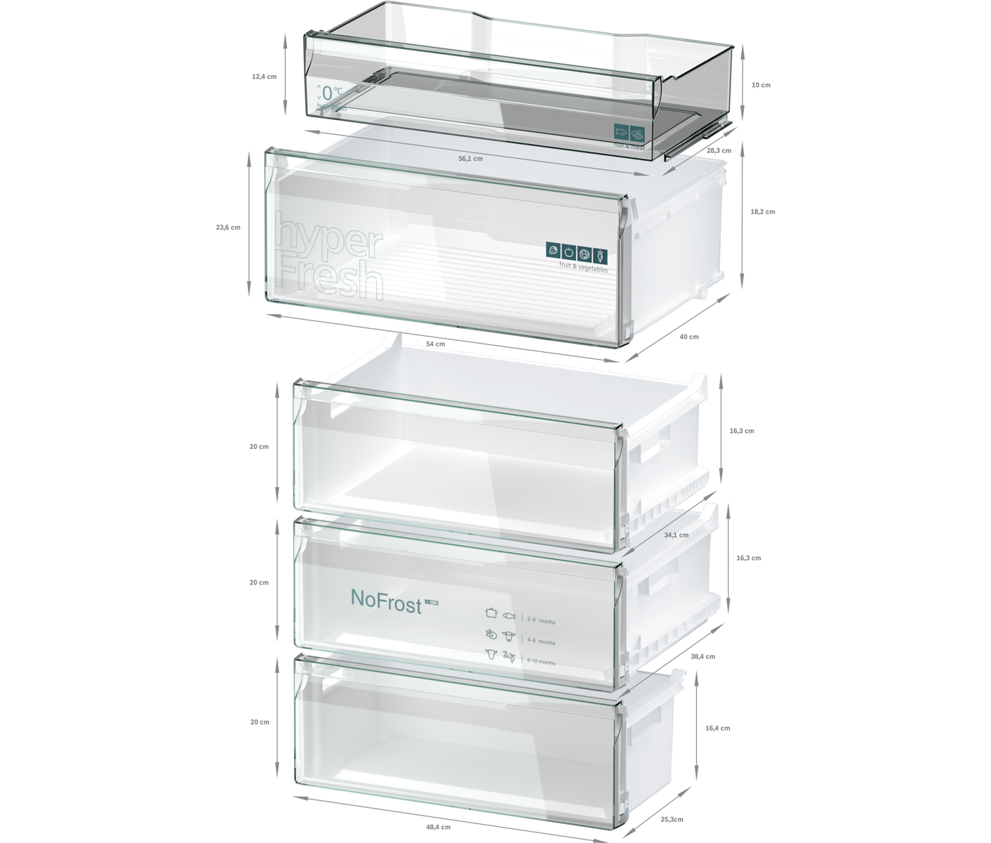 Siemens iQ300 KG49NVXCG kølefryseskab billede 2