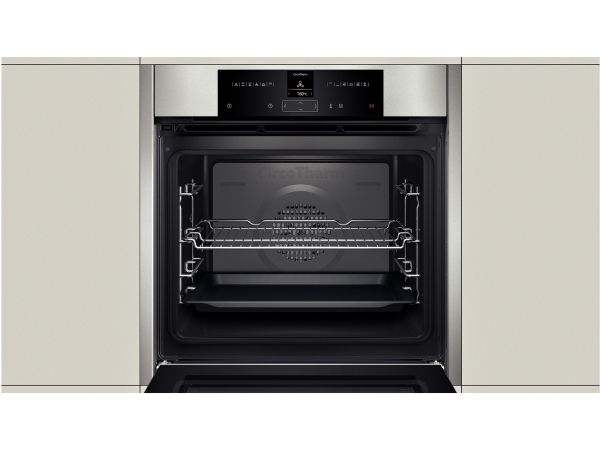 Neff N 70 B15CR22N1 - Ovn - til indbygning - niche - bredde: 56 cm - dybde: 55 cm - højde: 58.5 cm - med selv-rengøring - Klasse A+ - rustfrit stål billede 2