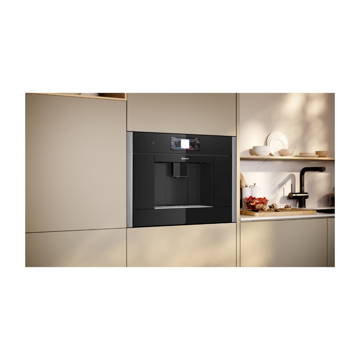 Neff CL4TT11N0, Espressomaskine, 2,4 L, Kaffebønner, Indbygget kværn, Sort, Rustfrit stål
