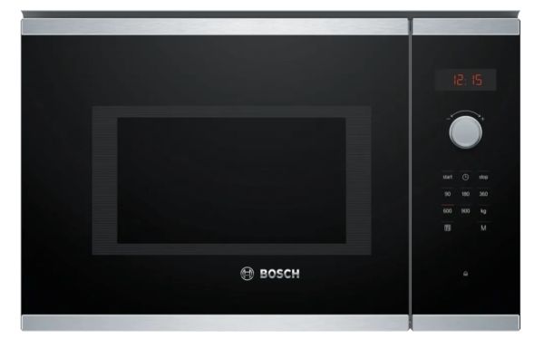 Bosch Serie | 4 BFL553MS0 - Mikrobølgeovn - til indbygning - 25 liter - 900 W - rustfrit stål