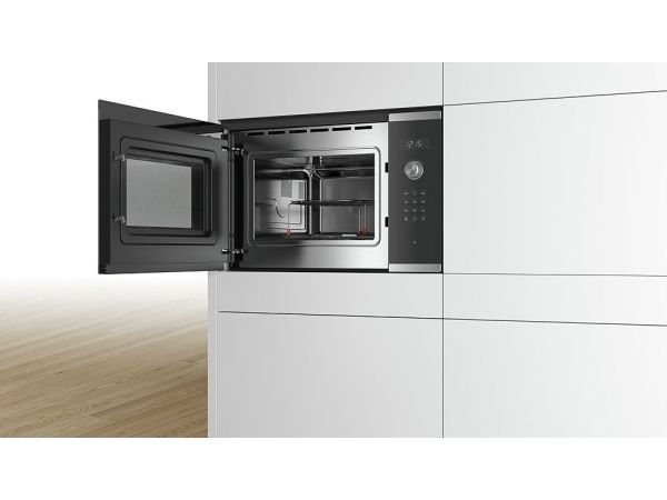 Bosch Serie | 6 BEL554MS0 - Mikrobølgeovn med grill - til indbygning - 25 liter - 900 W - rustfrit stål billede 3