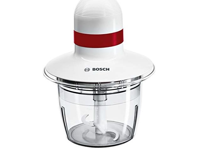 Bosch MMRP1000, 0,8 L, CE, Eurasian, VDE, Rød, Transparent, Hvid, Plast, Rustfrit stål, Knapper