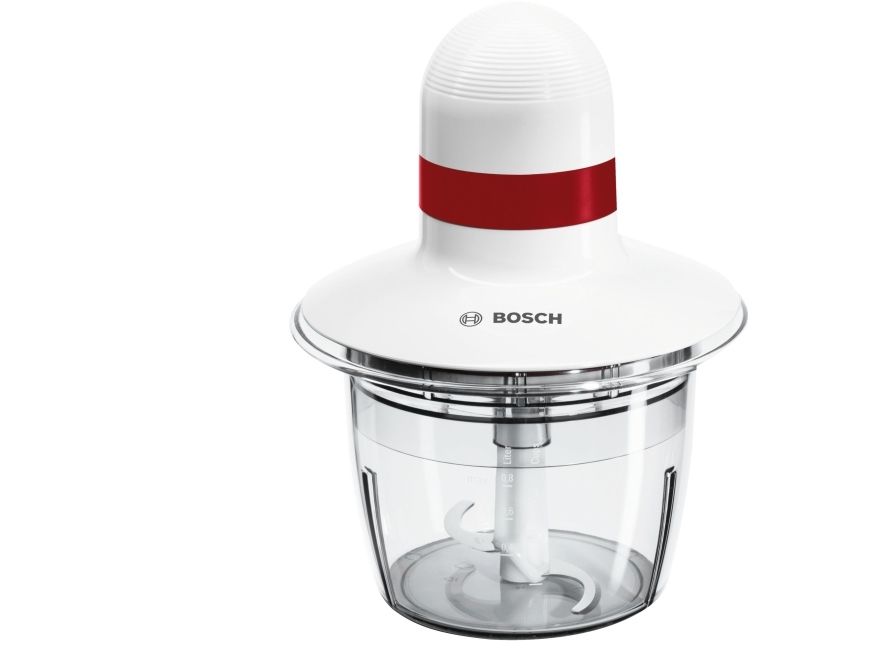 Bosch MMRP1000, 0,8 L, CE, Eurasian, VDE, Rød, Transparent, Hvid, Plast, Rustfrit stål, Knapper
