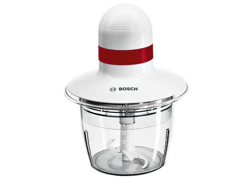 Bosch MMRP1000, 0,8 L, CE, Eurasian, VDE, Rød, Transparent, Hvid, Plast, Rustfrit stål, Knapper
