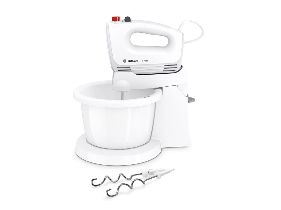 Bosch CleverMixx MFQ2600W - Mixer - 375 W - hvid/rød