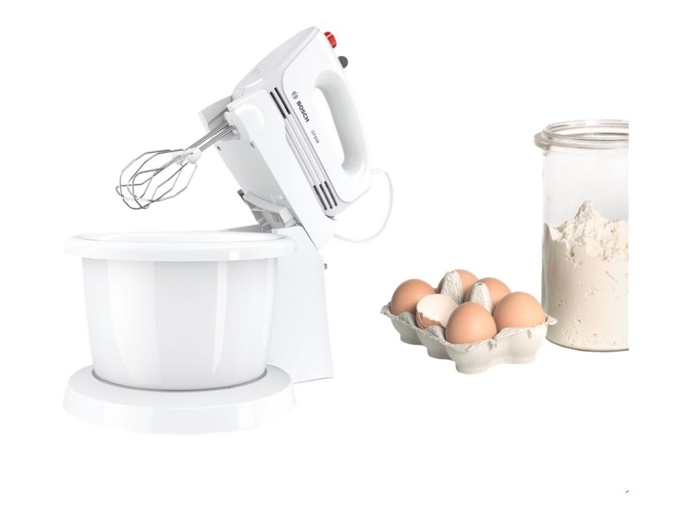 Bosch CleverMixx MFQ2600W - Mixer - 375 W - hvid/rød