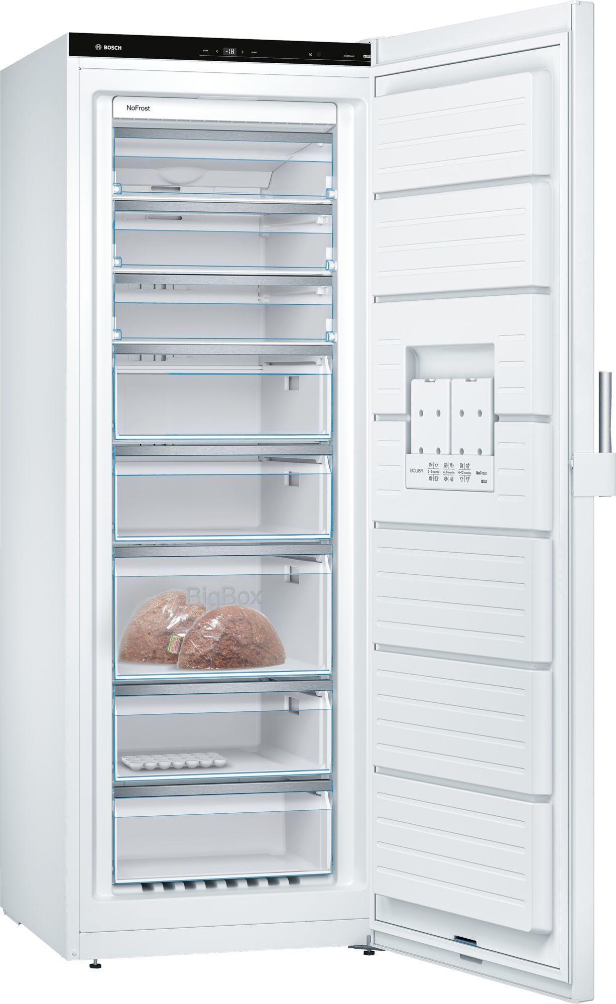 Bosch Serie 6 GSN58EWDV, 366 L, 22 kg/24t, SN-T, Frostfri system, D, Hvid billede 4