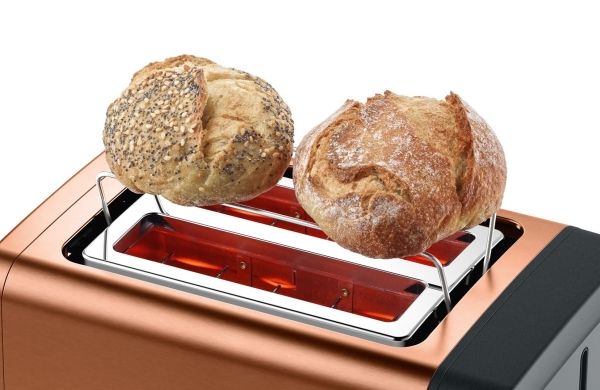 Bosch DesignLine Toaster TAT4P429 Effekt 970 W Antal stikkontakter 2 Husmateriale Rustfrit stål Kobber/jern billede 4