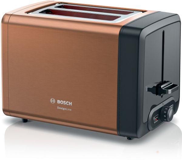 Bosch DesignLine Toaster TAT4P429 Effekt 970 W Antal stikkontakter 2 Husmateriale Rustfrit stål Kobber/jern billede 3