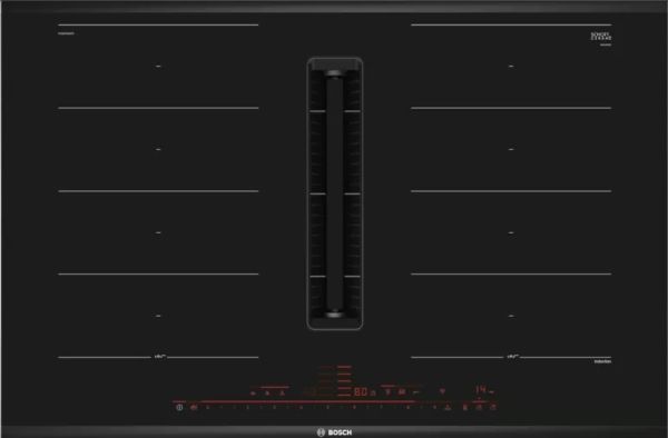 PXX875D67E - Serie | 8 - Induktion kogeplade med emhætte - 80 cm - Flexzoner - Automatisk justering af sugestyrke - HomeConnect - 42 db - 622 m3/h (max)