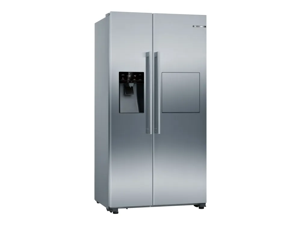 Bosch Serie | 6 KAG93AIEP - Køleskab/fryser - side ved side med vanddispenser, isdispenser - fritstående - bredde: 90.8 cm - dybde: 70.7 cm - højde: 178.7 cm - 531 liter - Klasse E - rustfrit stål billede 3