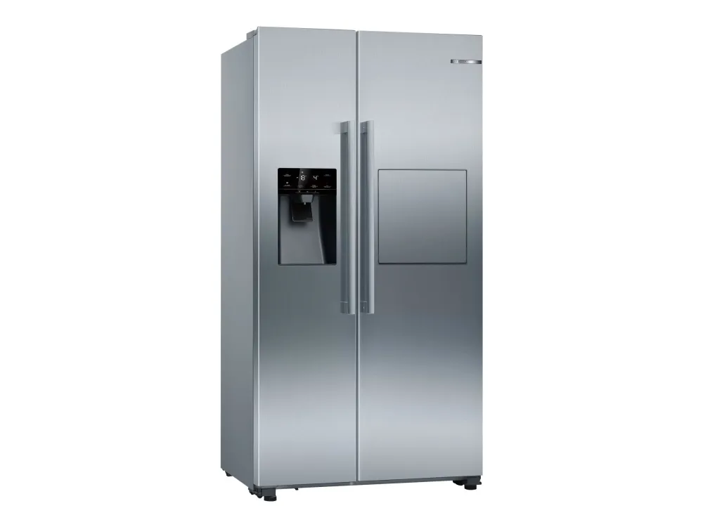 Bosch Serie | 6 KAG93AIEP - Køleskab/fryser - side ved side med vanddispenser, isdispenser - fritstående - bredde: 90.8 cm - dybde: 70.7 cm - højde: 178.7 cm - 531 liter - Klasse E - rustfrit stål billede 1