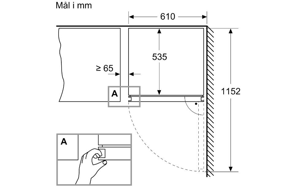 Bosch KWK16ABGA Glasdør - Sort billede 9