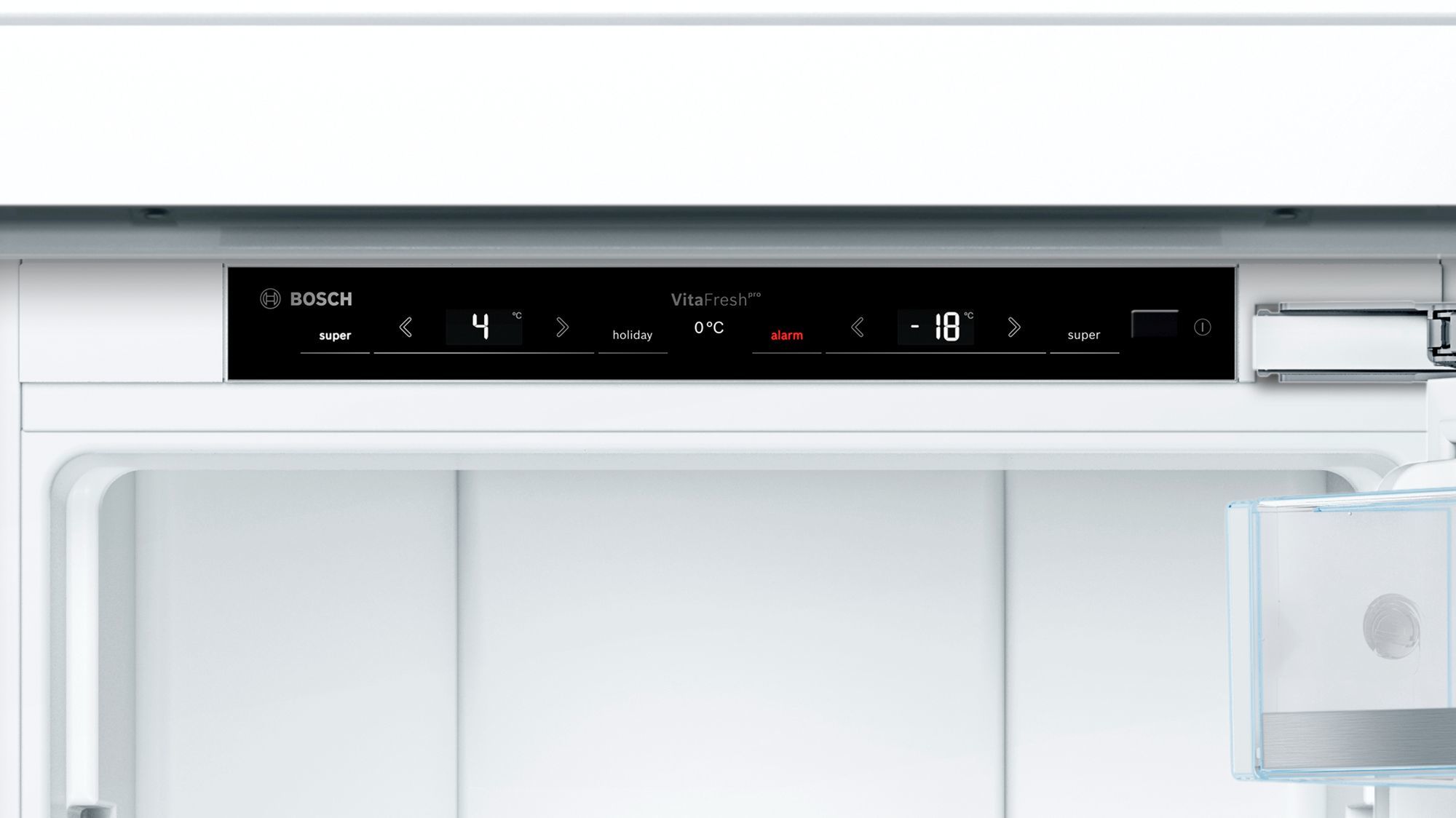 Bosch Serie 8 KIF86PFE0, 223 L, SN-ST, 13 kg/24t, E, Frisk zone, aflukke, Hvid billede 3