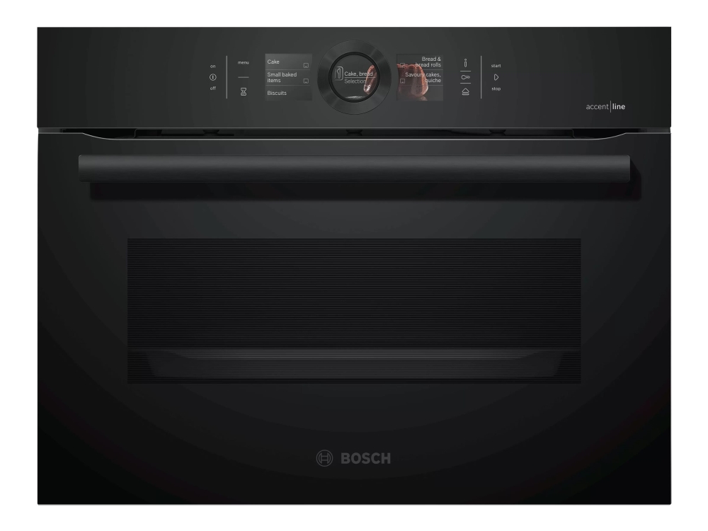 Bosch Serie | 8 accent | line CSG856RC7 - Ovn - med dampfunktion - til indbygning - Wi-Fi - niche - bredde: 56 cm - dybde: 55 cm - højde: 45 cm - med selv-rengøring - Klasse A+ - carbon-sort