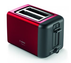 Bosch TAT3P424EN Kompakt brødrister, DesignLine, rustfrit stål rød