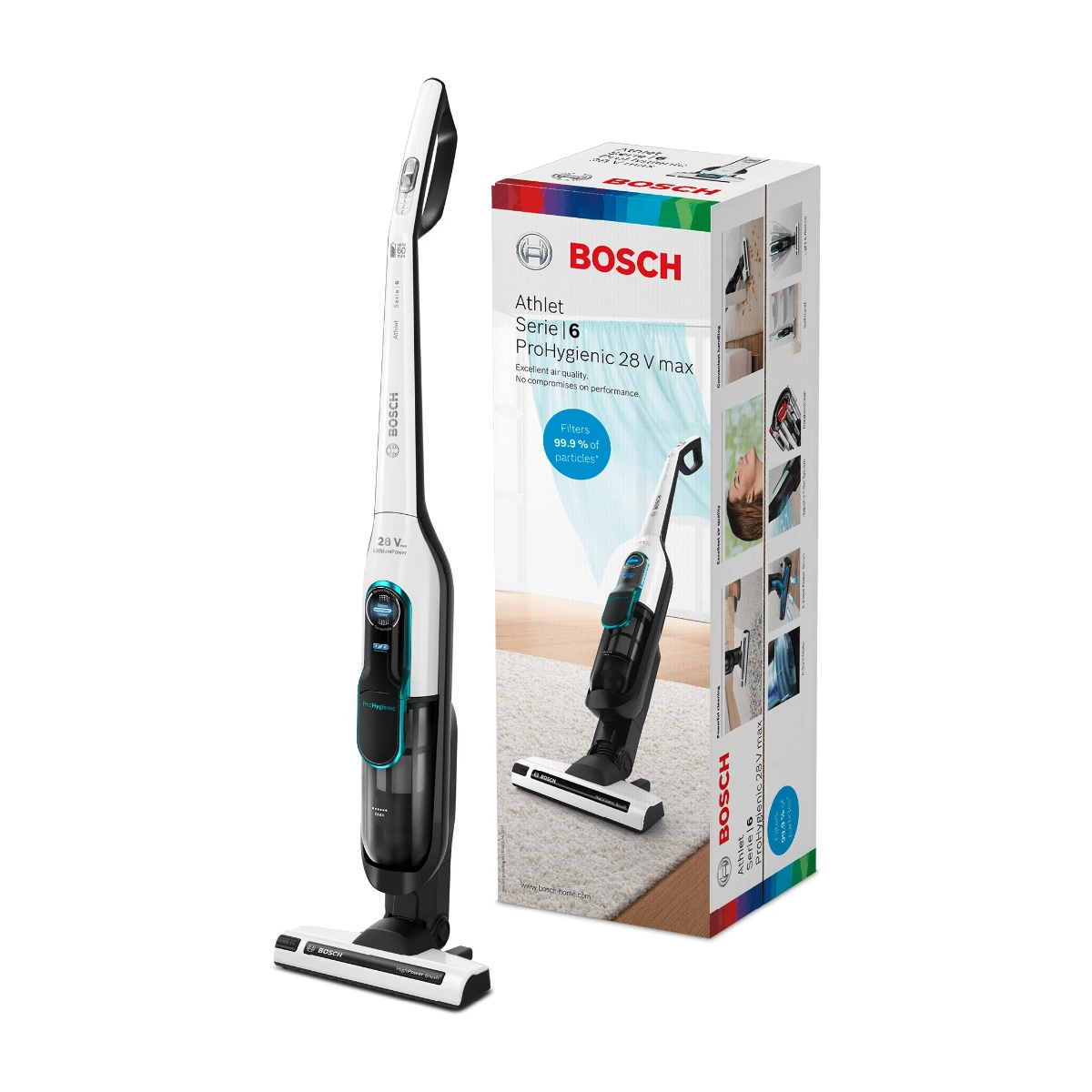 Bosch BCH86HYG1 Prohygienic ledningsfri støvsuger, hvid billede 3