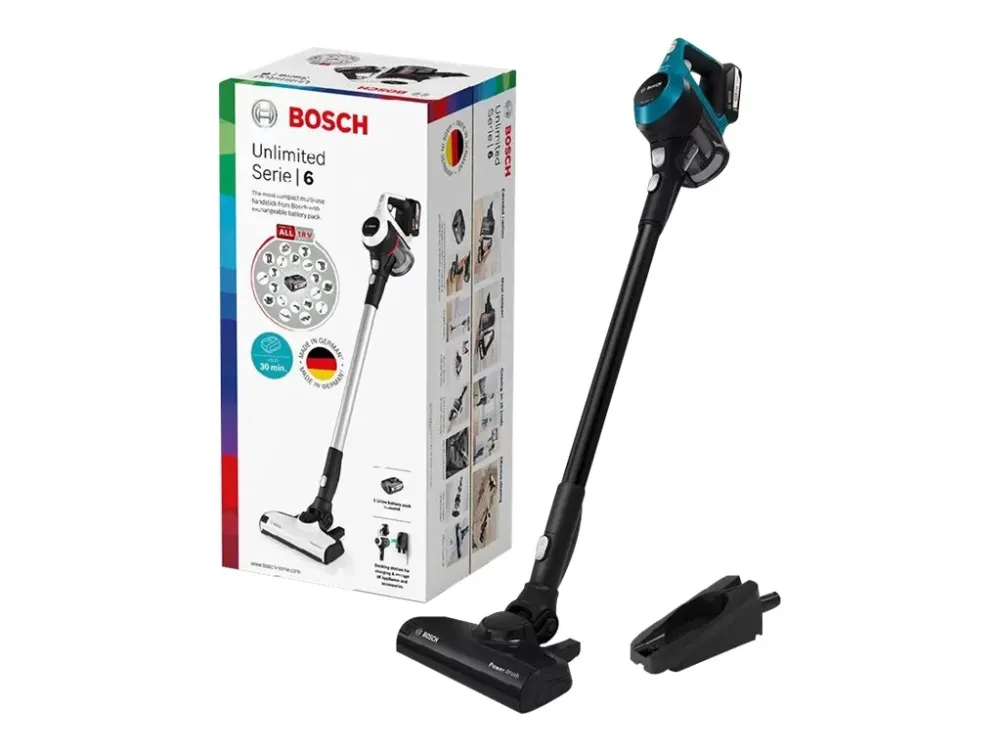 Bosch Genopladelig Støvsuger, Unlimited 6, Blå Ledningsfri Støvsuger billede 1
