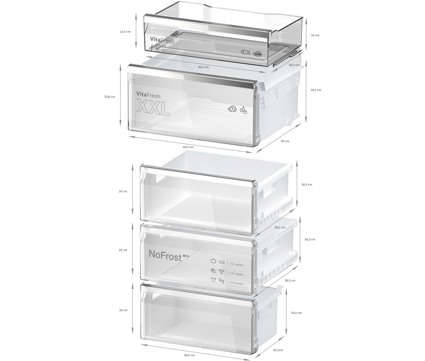 Bosch KGN39AIBT Fritstående kølefryseskab