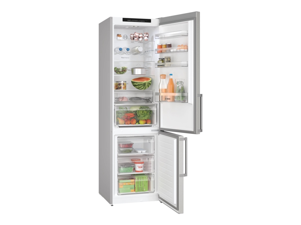 Bosch Serie | 4 KGN39VICT - Køleskab/fryser - bund-fryser - bredde: 60 cm - dybde: 66.5 cm - højde: 203 cm - 363 liter - Klasse C - rustfrit stål