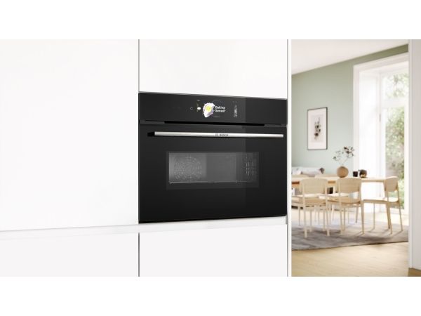 Bosch Serie | 8 CMG778NB1 - Kombinationsovn - til indbygning - Wi-Fi - niche - bredde: 56 cm - dybde: 55 cm - højde: 45 cm - med selv-rengøring - sort billede 3