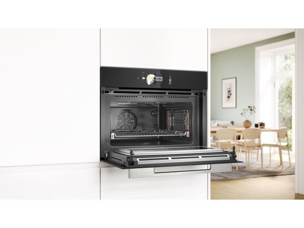 Bosch Serie | 8 CMG778NB1 - Kombinationsovn - til indbygning - Wi-Fi - niche - bredde: 56 cm - dybde: 55 cm - højde: 45 cm - med selv-rengøring - sort billede 4