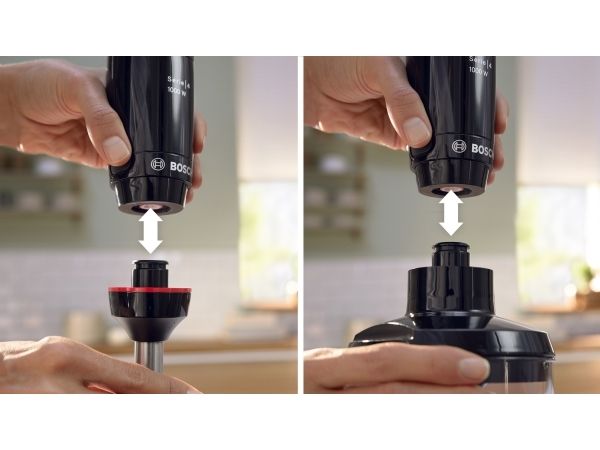 Bosch Serie 4 MSM4B621, Nedsænkning blender, 0,6 L, Knusning af is, 1,4 m, 1000 W, Anthracit, Transparent billede 2