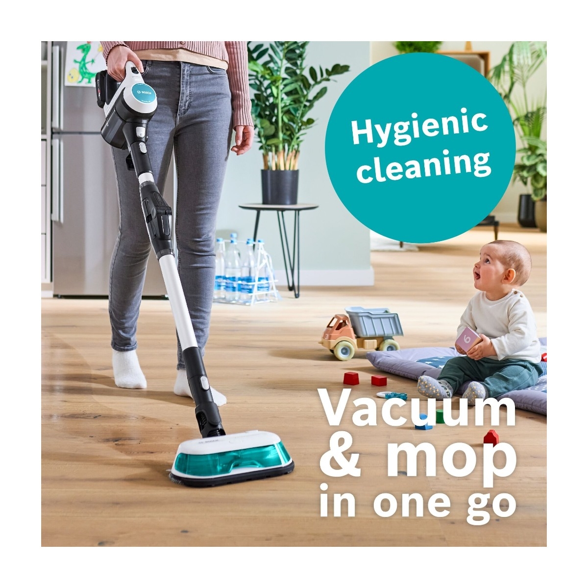 Bosch BCS71HYG3 Unlimited 7 Prohygienic Aqua ledningsfri støvsuger billede 3