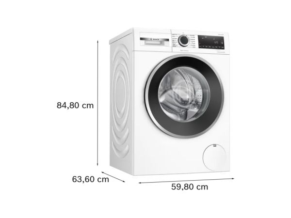 Bosch - Vaskemaskine - højde: 85 cm - frontbetjening - 9 kg - 1351 rpm