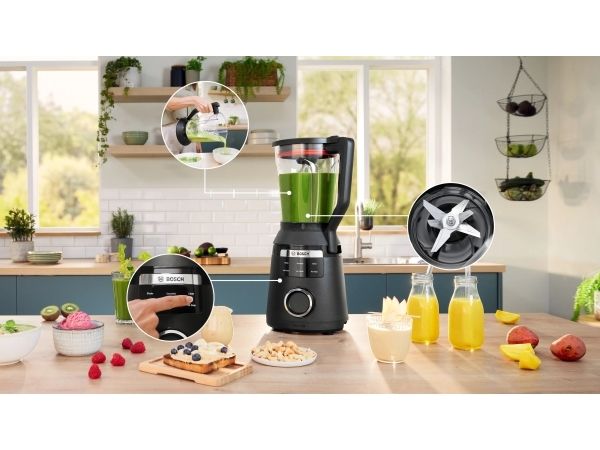 Bosch Serie 6 MMB6652B, Bordplade blender, 2 L, Knusning af is, 1 m, 1800 W, Sort billede 2