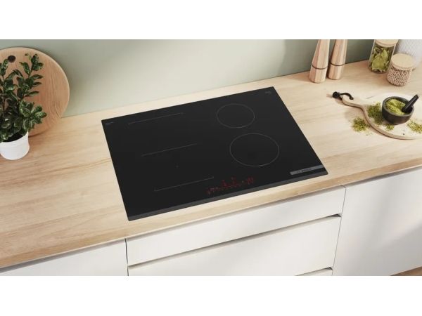 Bosch Serie 6 PVS731HB1E, Sort, Indbygget, 70 cm, Zone induktionskogeplade, Keramisk, 4 zone(s)