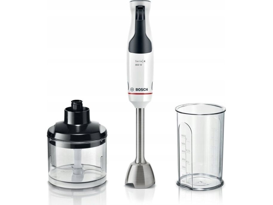Bosch Serie 4 MSM4W420, Nedsænkning blender, 0,6 L, 1,4 m, 800 W, Sort, Transparent, Hvid billede 4