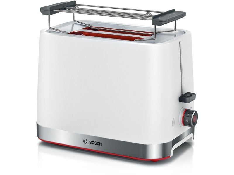 Bosch TAT4M221, 2 skive(r), Hvid, Rustfrit stål, Knapper, Dreje, 950 W, 220 - 240 V