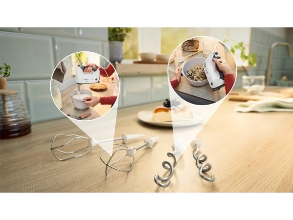 Bosch MFQ37400, Håndmixer, Grå, Hvid, Mikse, 1,3 m, Løftestang, 750 W billede 3