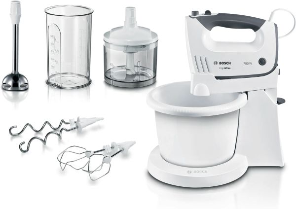 Bosch MFQ37490, Håndmixer, Grå, Hvid, Mikse, 1,3 m, 3 L, Løftestang billede 1