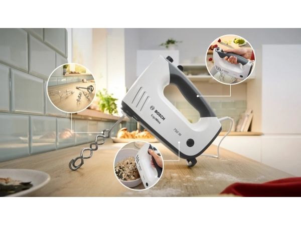 Bosch MFQ37490, Håndmixer, Grå, Hvid, Mikse, 1,3 m, 3 L, Løftestang billede 2